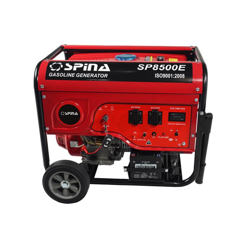 اسپینا موتور برق بنزینی 6/5 کیلو وات استارتی چرخدار مدل SP8500E